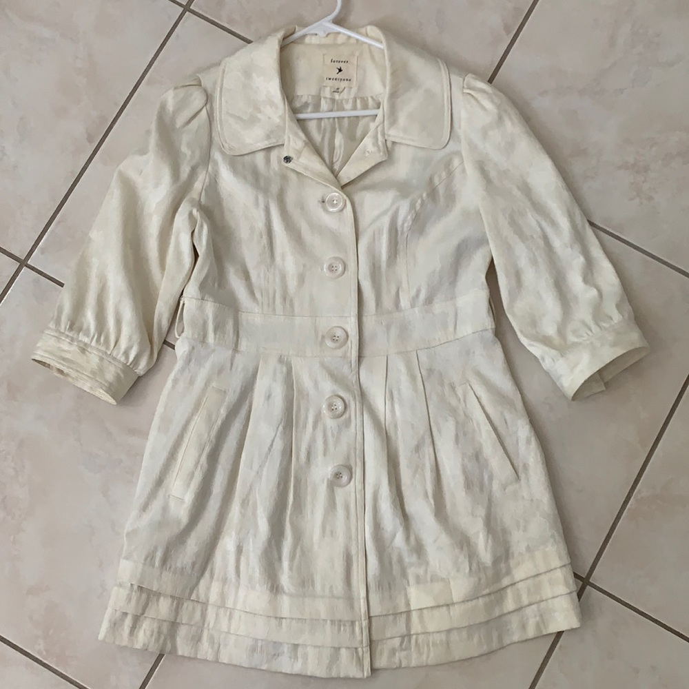 White formal F21 coat